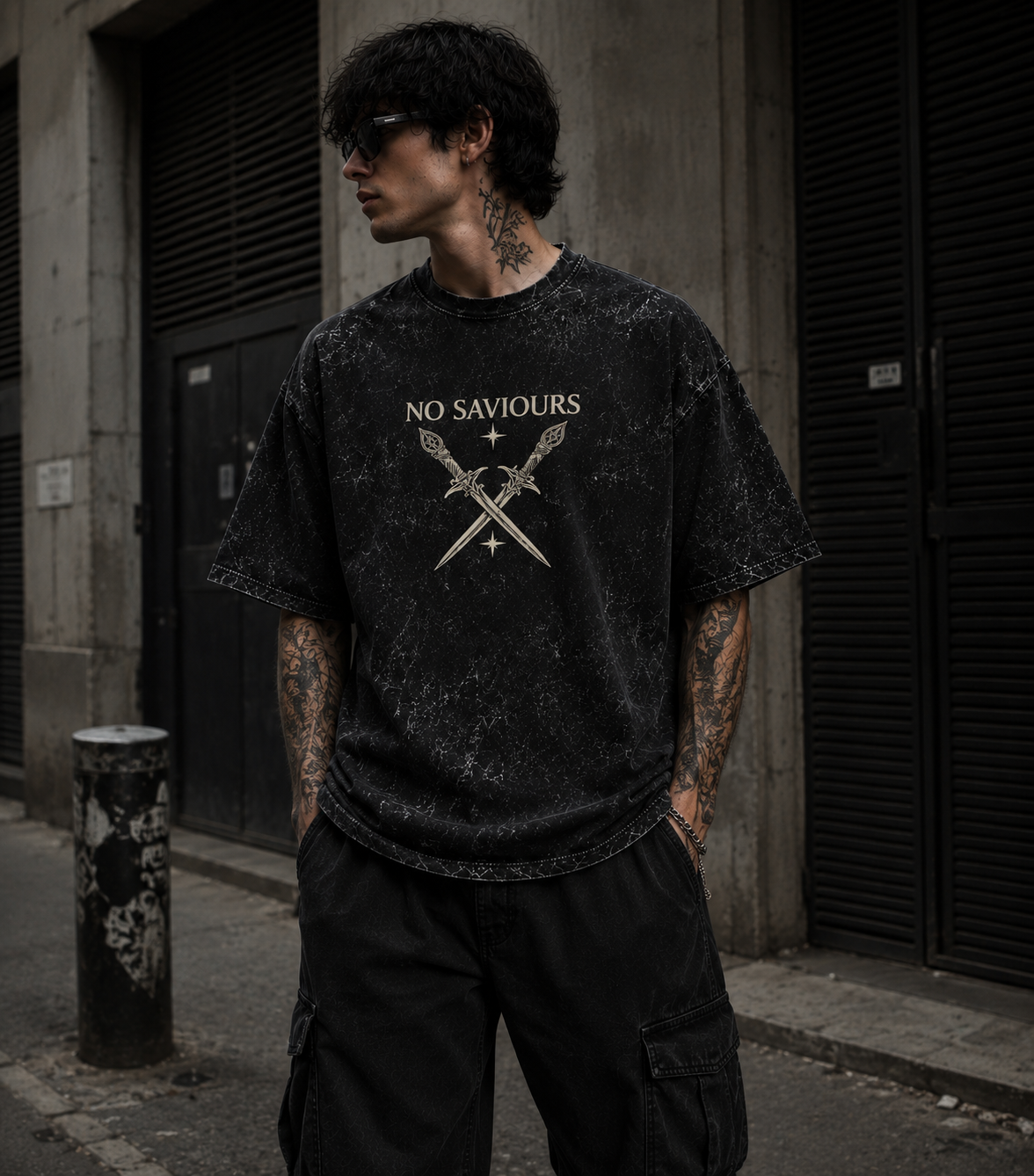 No Saviours Washed Oversized T-Shirt