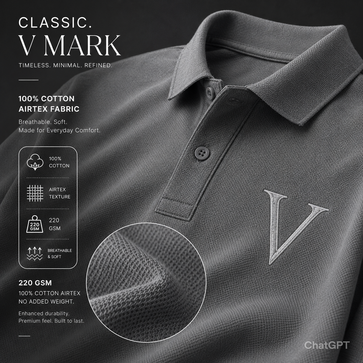 Veylore Signature V Embroidered Polo