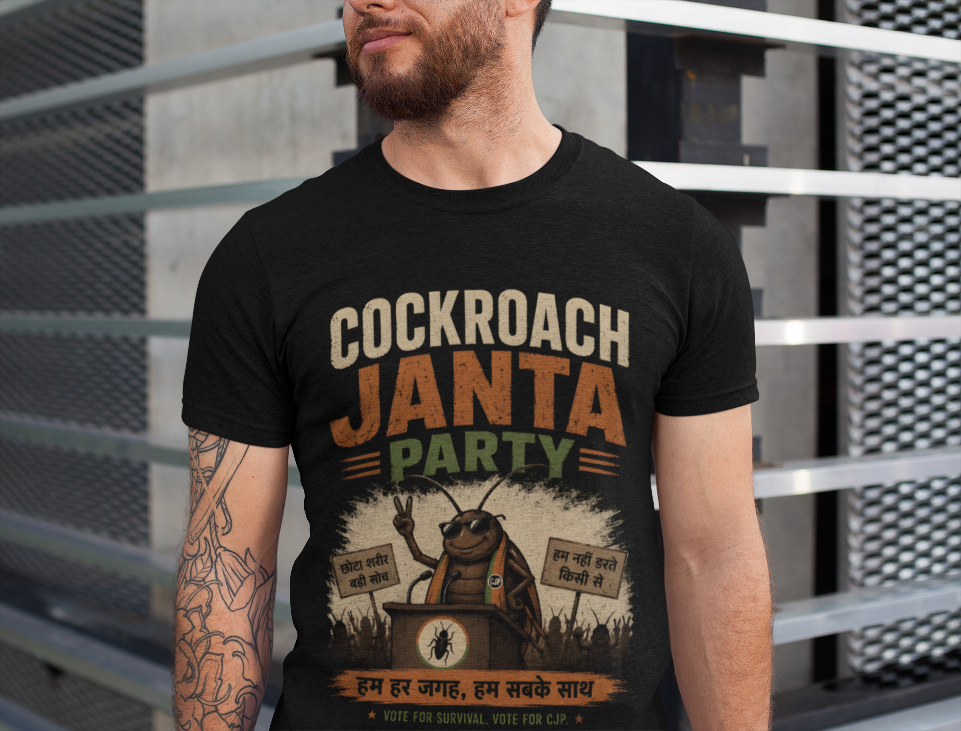 Cockroach Janta Party – Vote for Survival T-Shirt