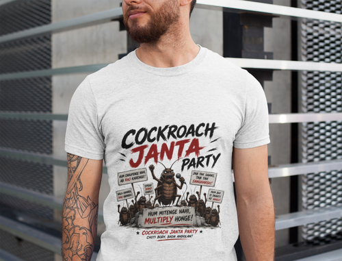 Cockroach Revolution – White Protest Edition T-Shirt