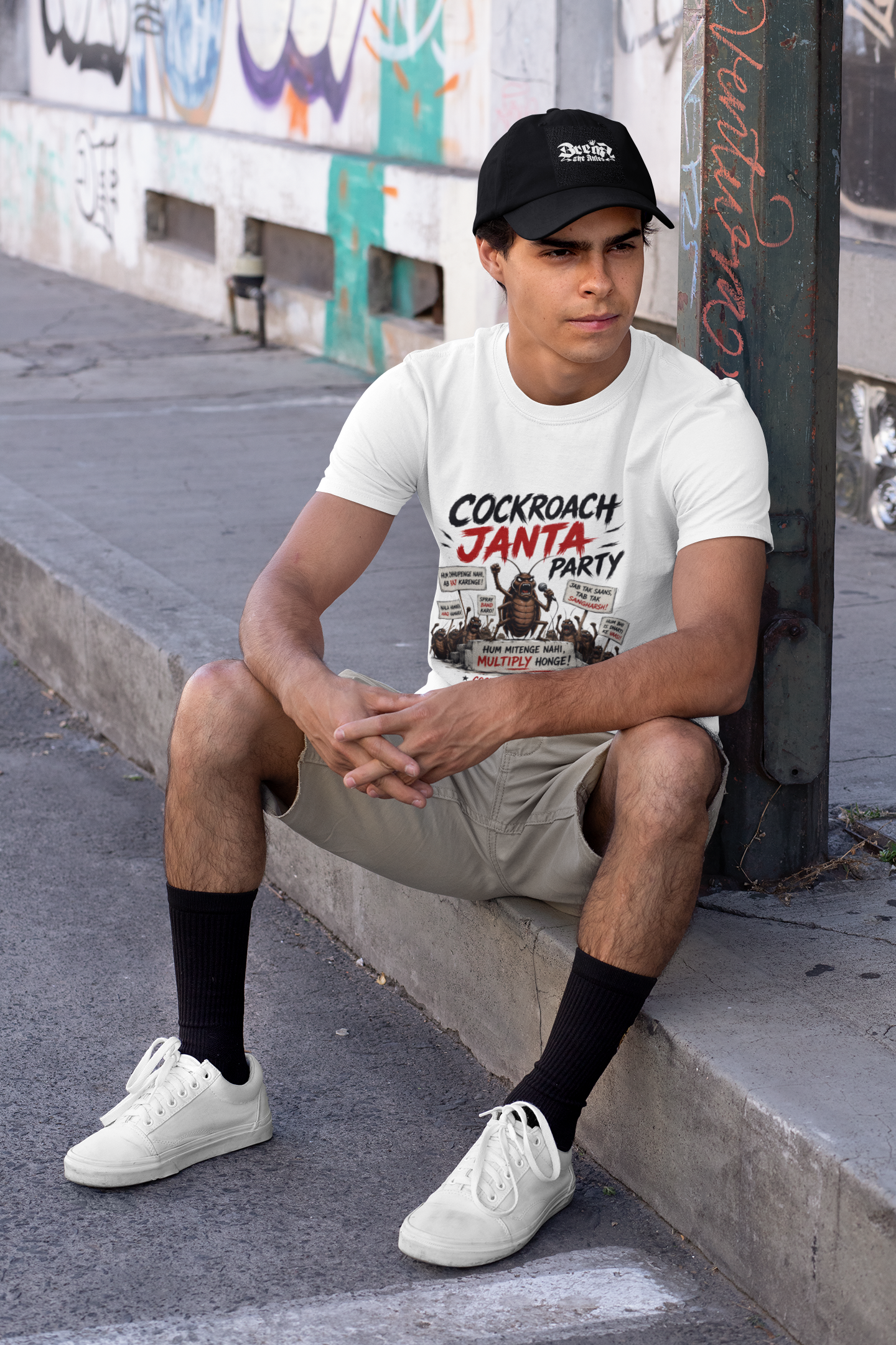 Cockroach Revolution – White Protest Edition T-Shirt